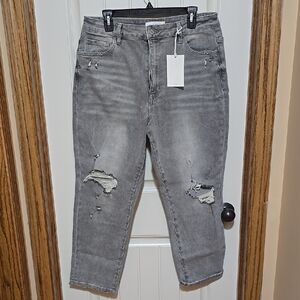 Flying Monkey Gray Distressed Women's Jeans